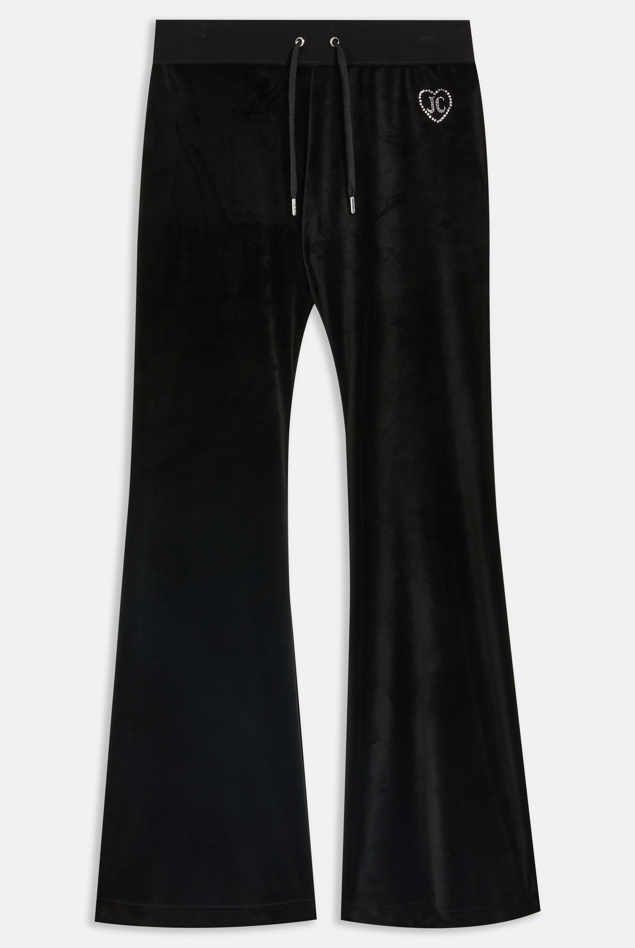Pantaloni Rodeo Nera wide leg con logo strass