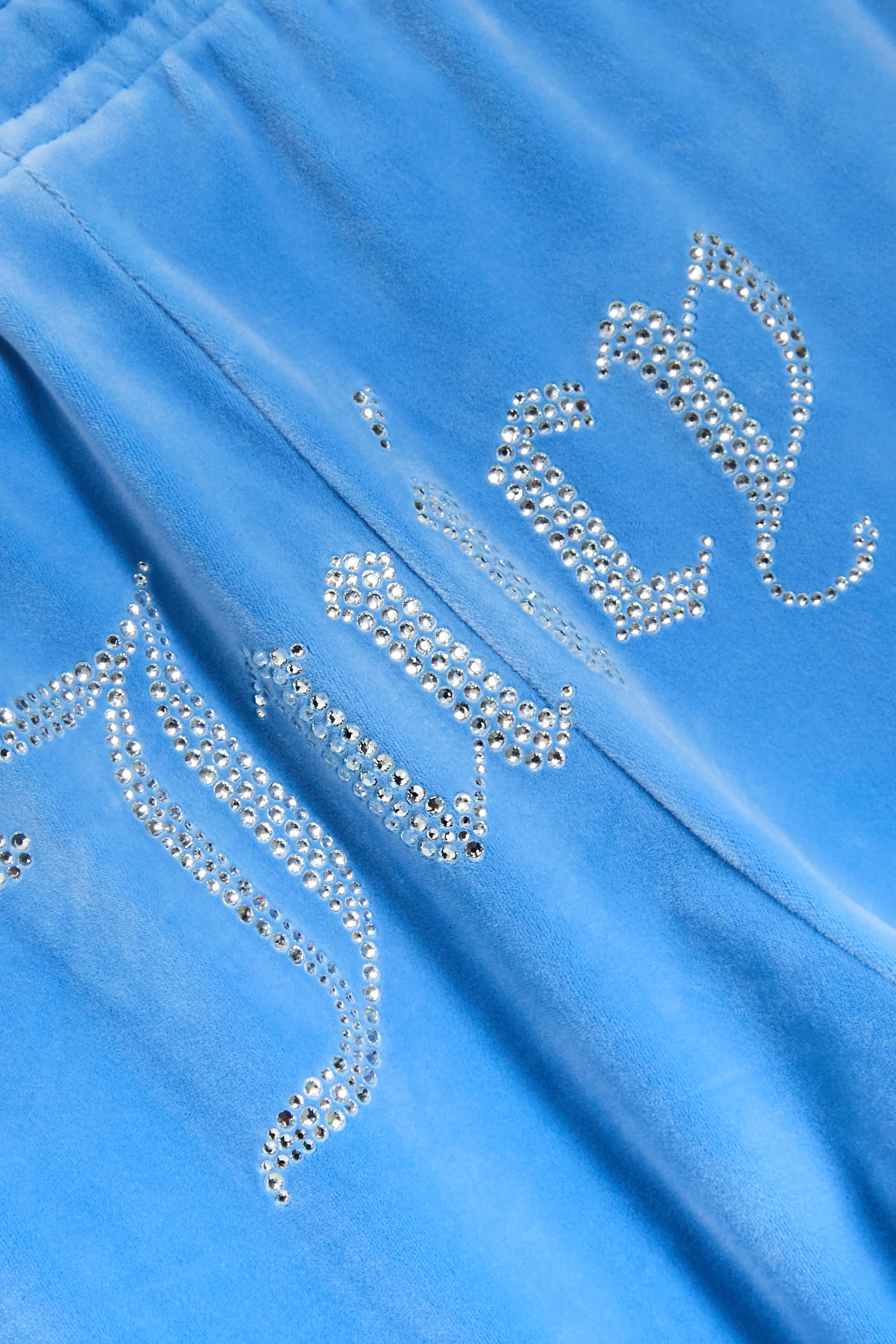 Pantaloni Tina Blu cielo con maxi logo strass - Image 5