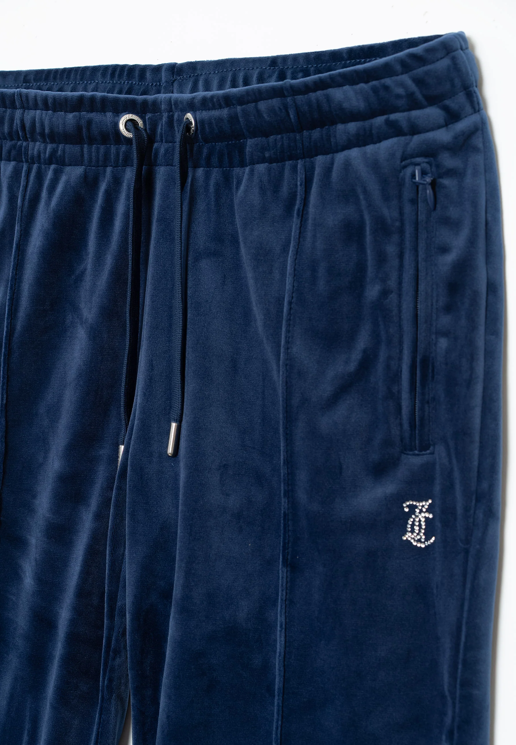 Pantaloni Tina Blu Royal con maxi logo strass - Image 4