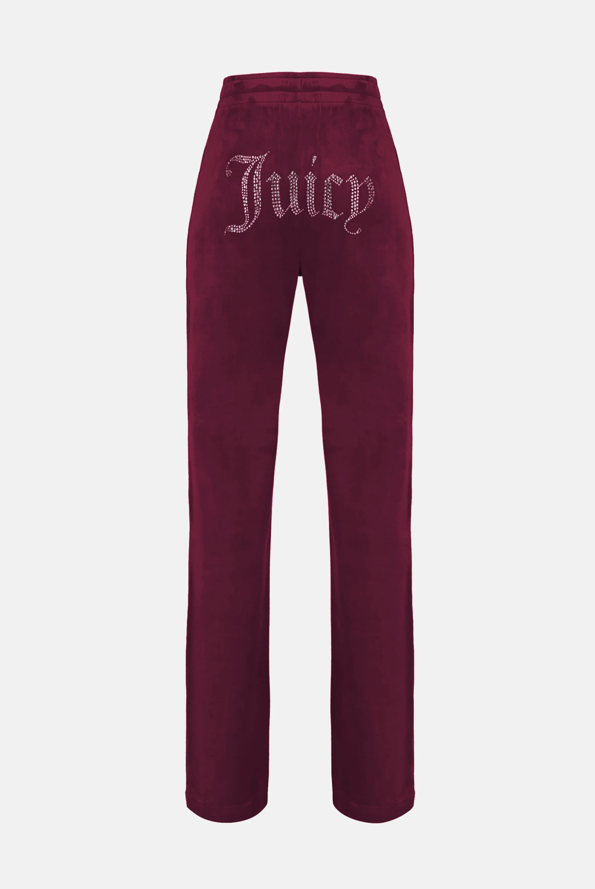 Pantaloni Tina Bordeaux con maxi logo strass - Image 2