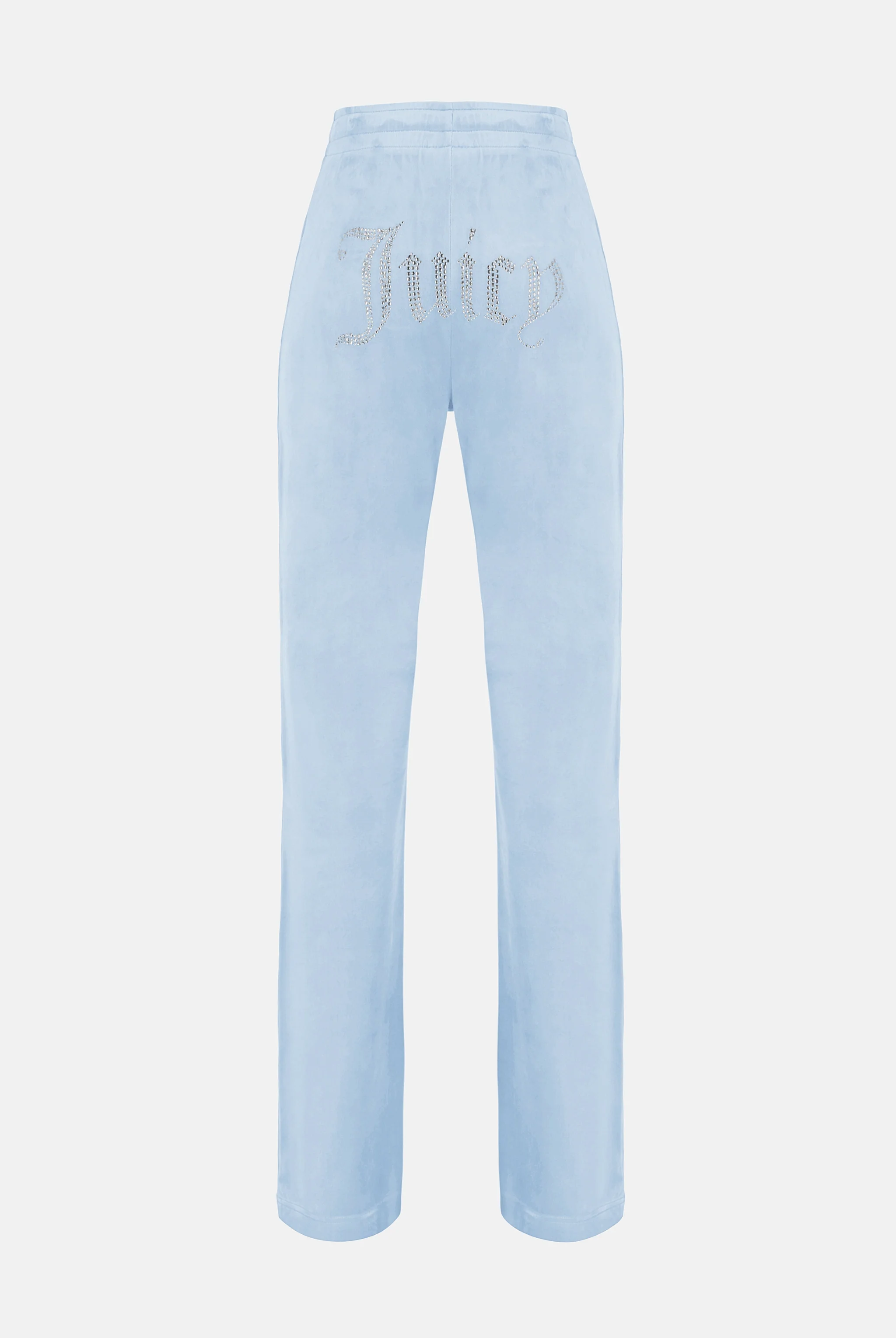 Pantaloni Tina Celeste con maxi logo strass - Image 2