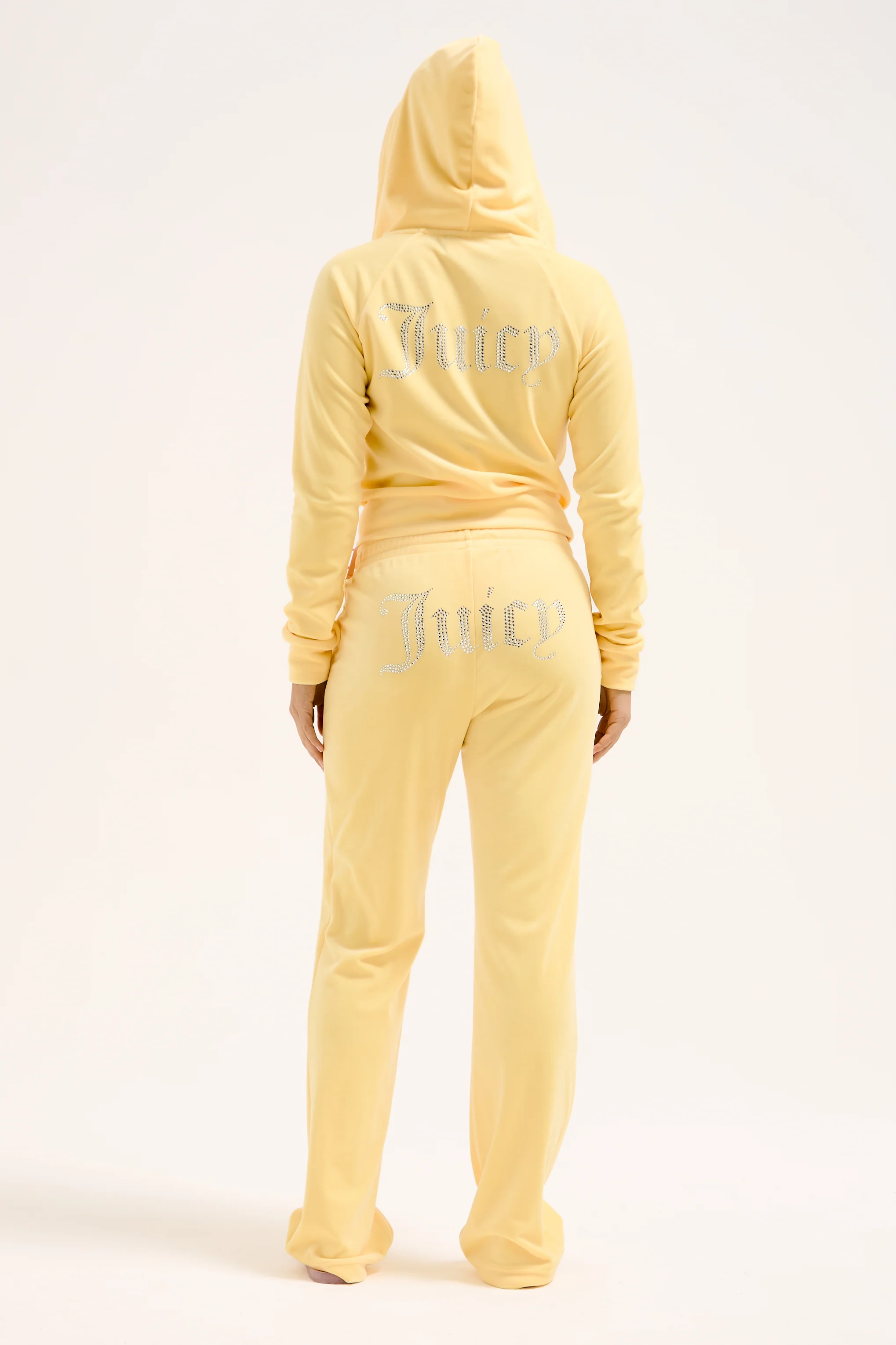 Pantaloni Tina Giallo limone con maxi logo strass - Image 4
