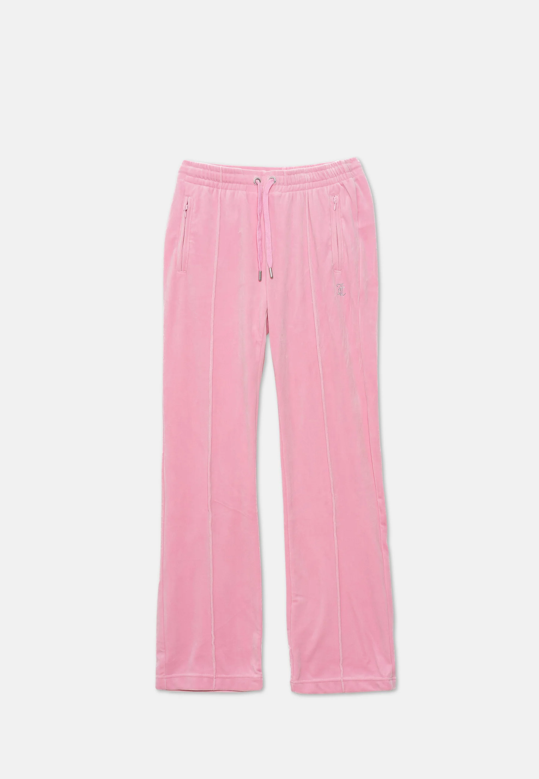 Pantaloni Tina Rosa confetto con maxi logo strass - Image 2