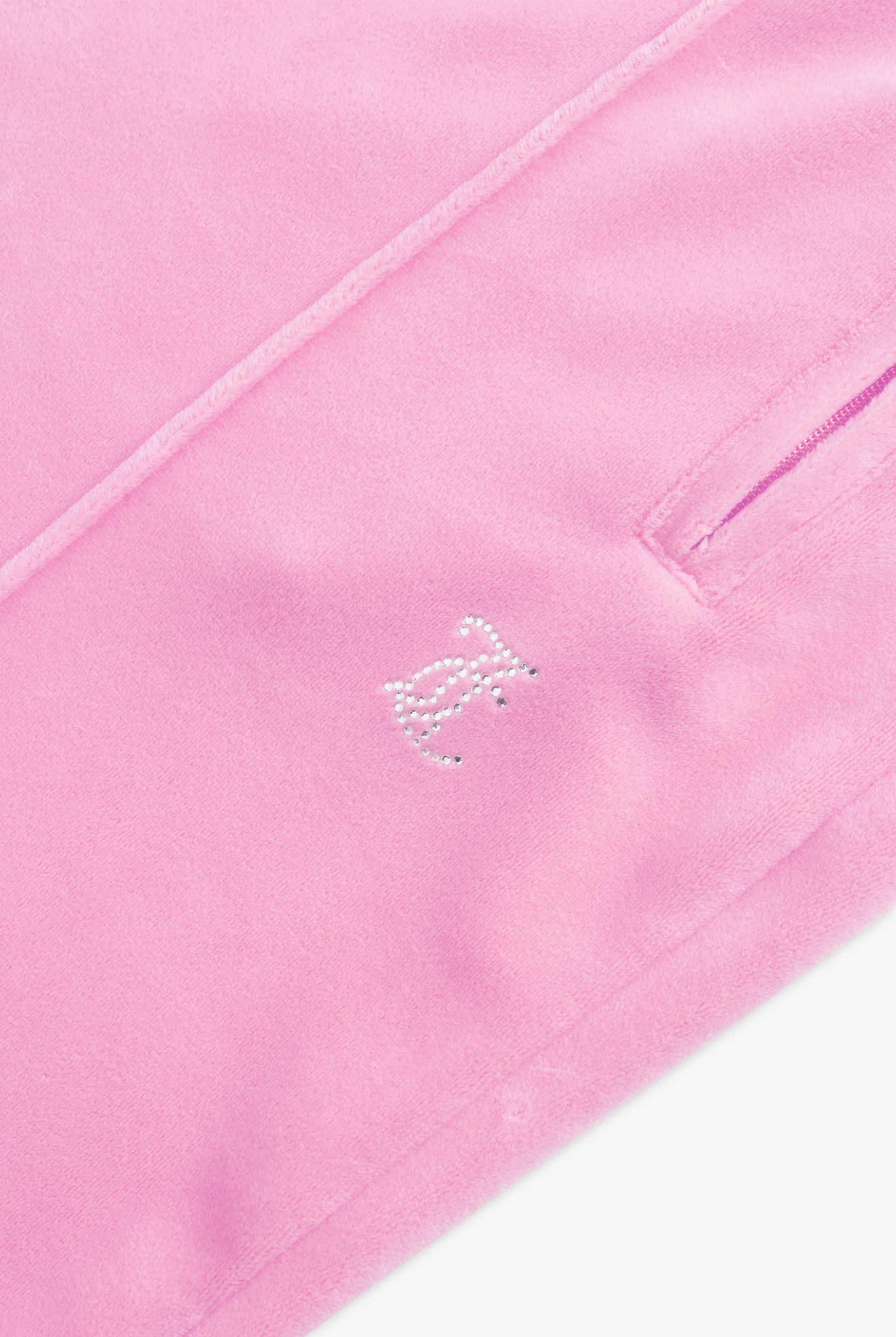 Pantaloni Tina Rosa confetto con maxi logo strass - Image 4