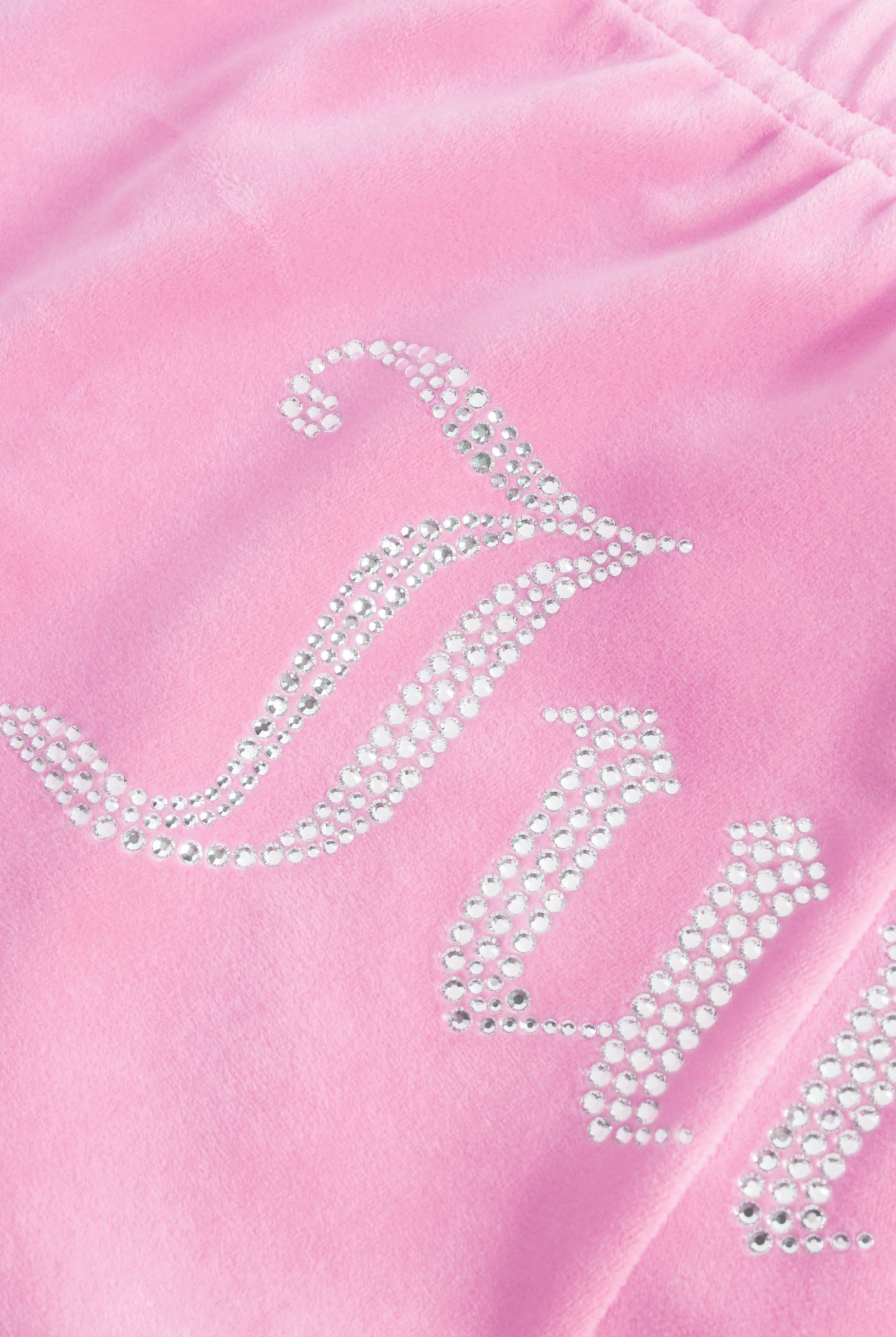 Pantaloni Tina Rosa confetto con maxi logo strass - Image 5