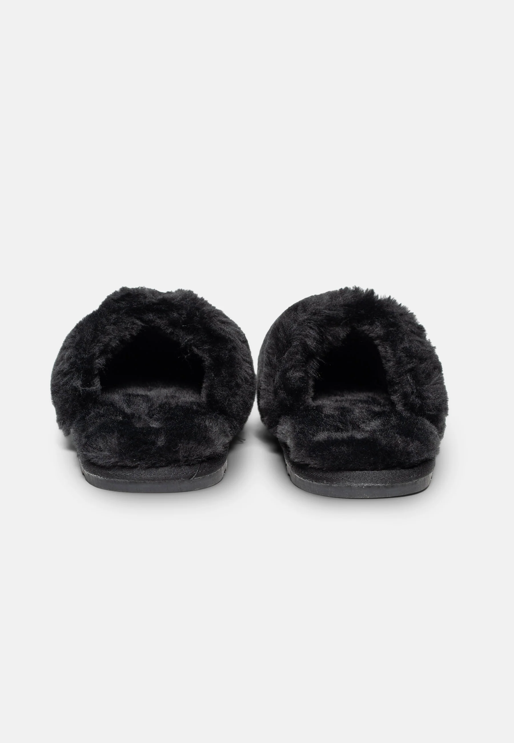 Pantofole Faye Slide in pelliccia sintetica Nero - Image 4