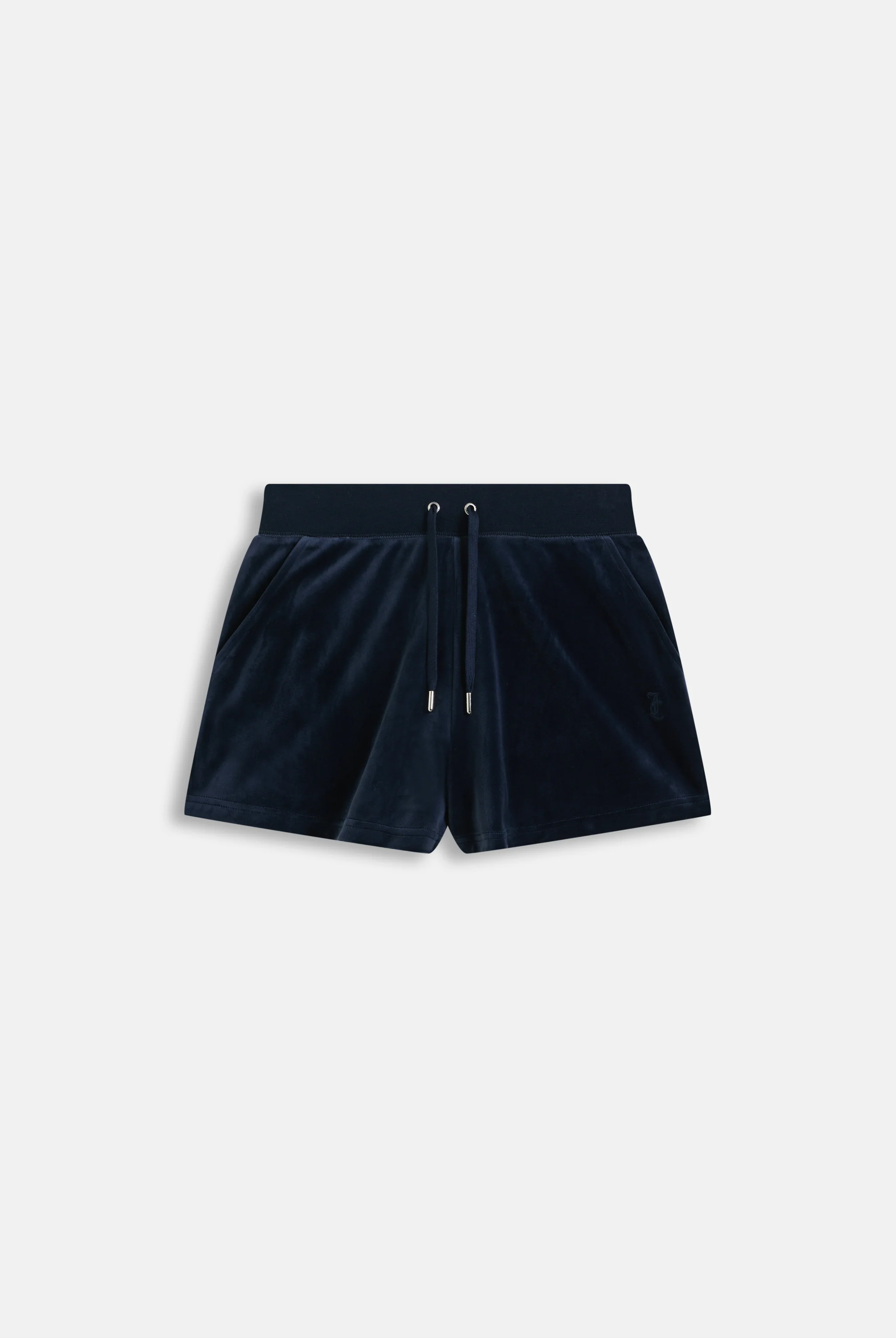 Pantoloncini in velluto Eve con tasche e ricamo JC colore blu