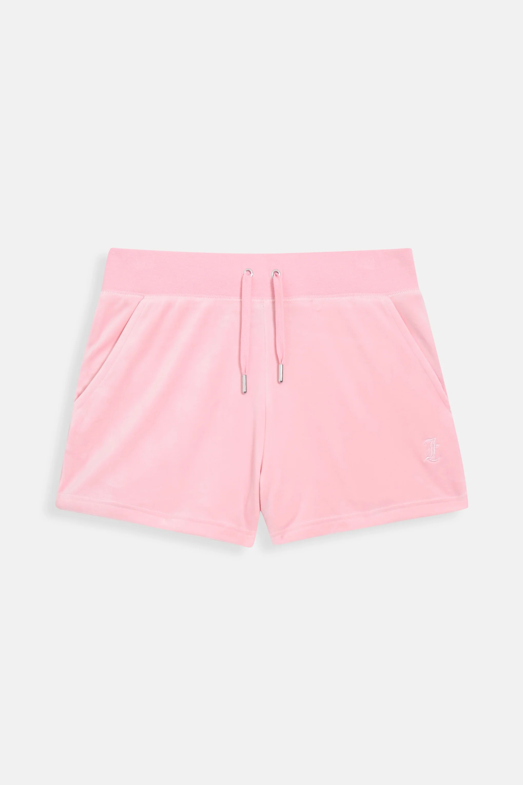 Pantoloncini in velluto Eve con tasche e ricamo JC colore rosa