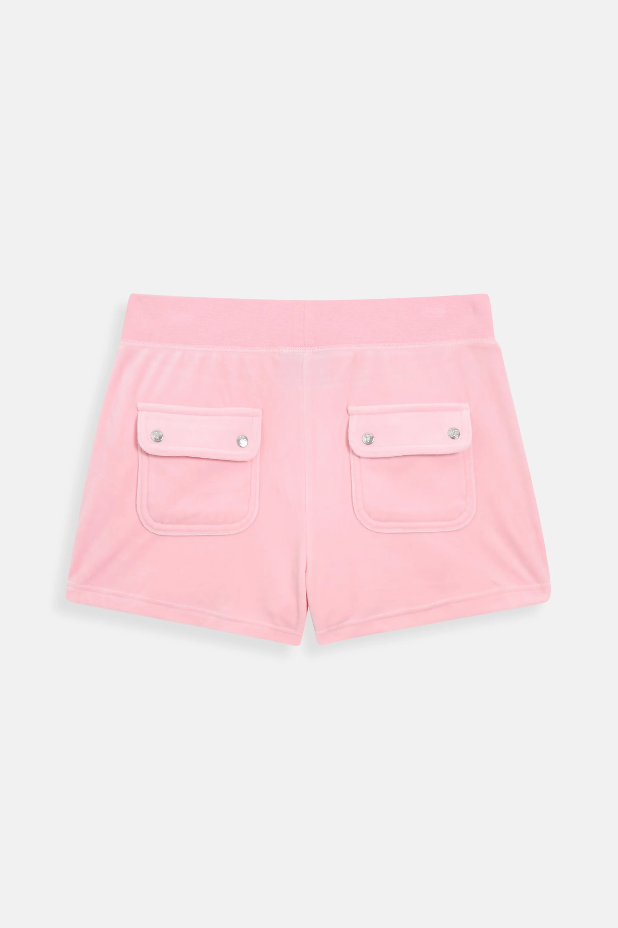 Pantoloncini in velluto Eve con tasche e ricamo JC colore rosa - Image 2