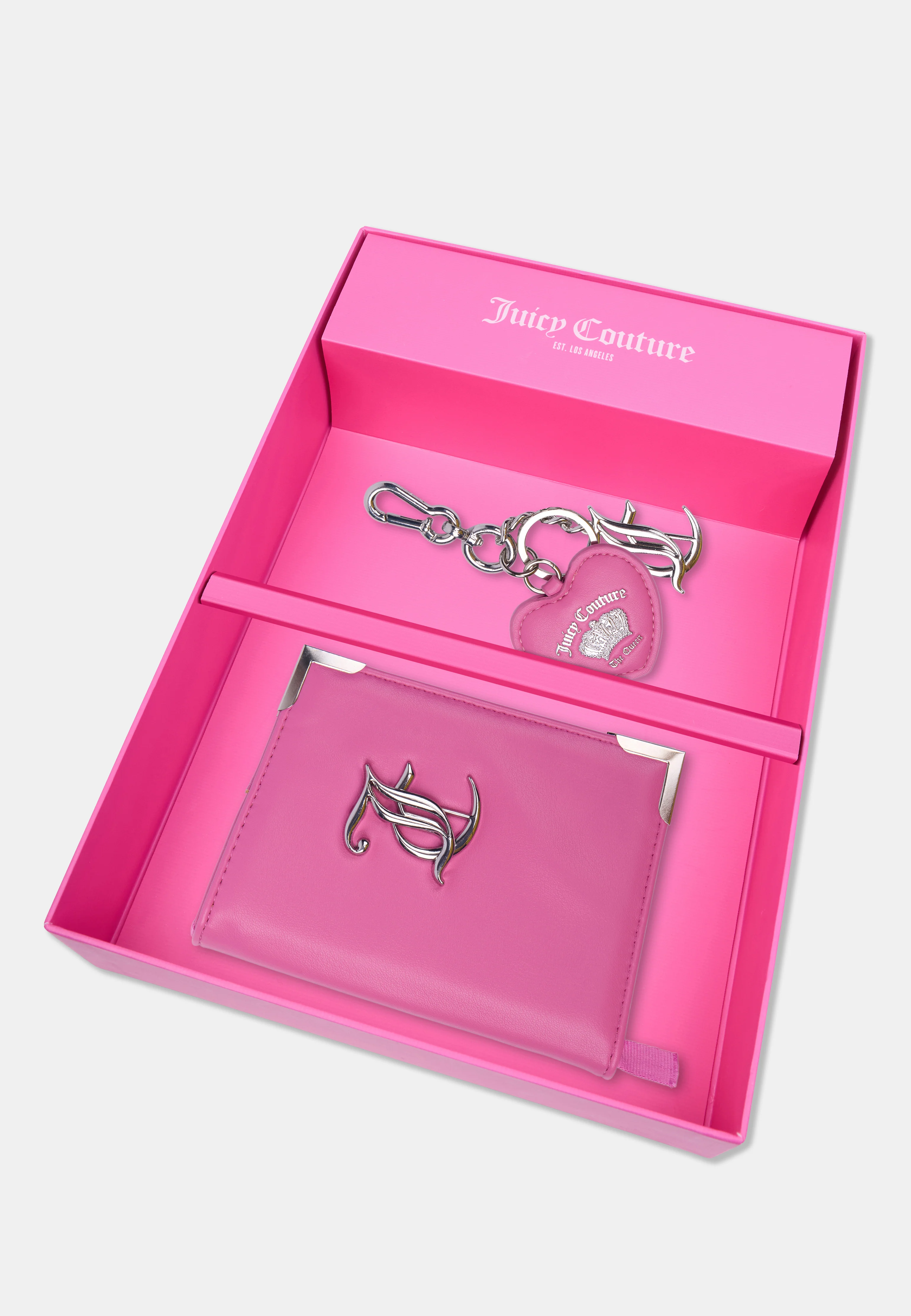 Set regalo Juicy Couture portafoglio e portachiavi in ecopelle rosa - Image 2