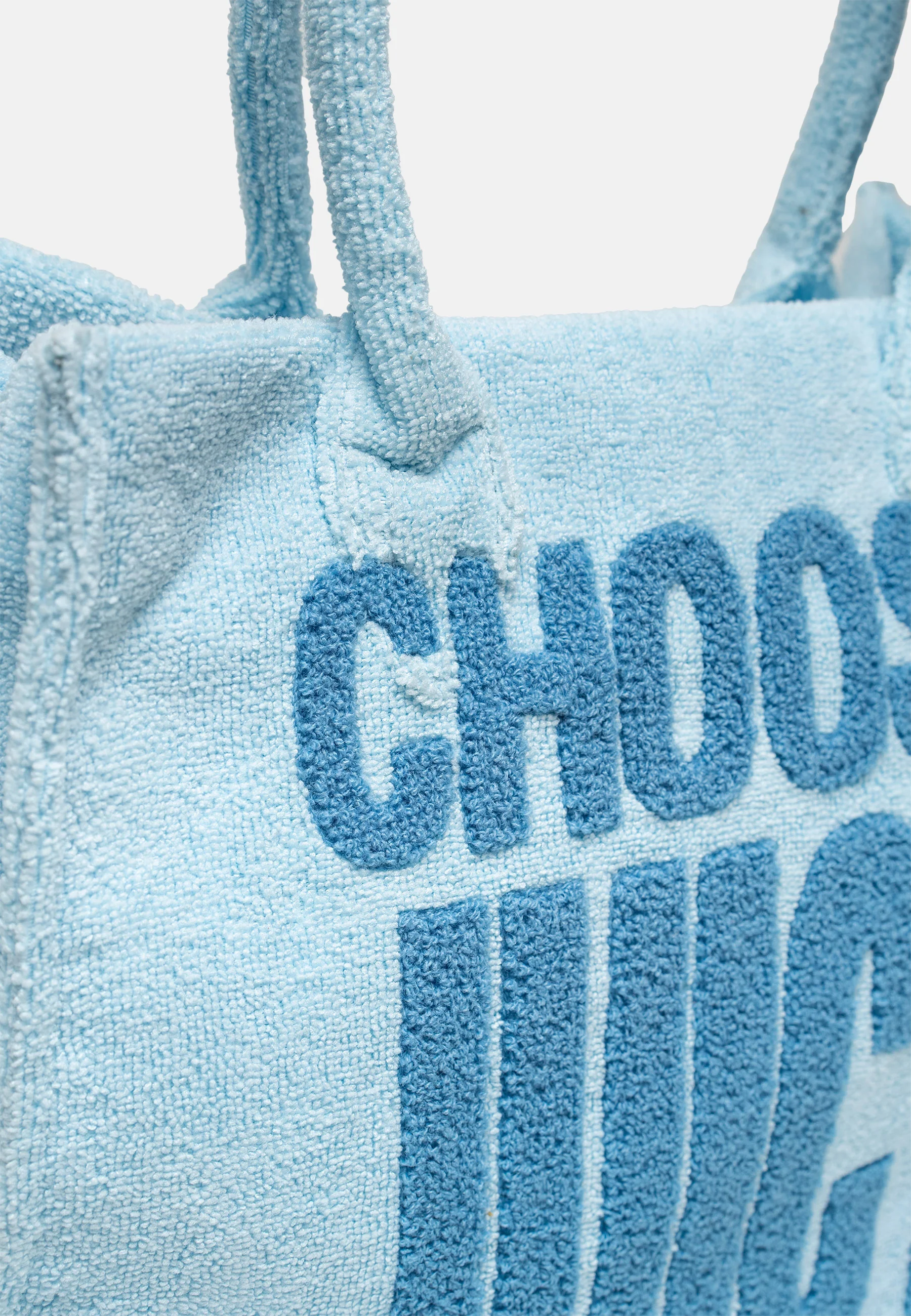 Shopper Iris Azzurro cielo effetto bouclé - Image 3