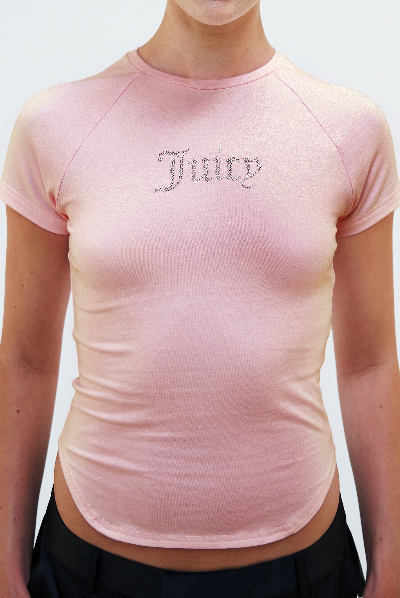 T-Shirt Digi Rosa ciliegio con logo strass - Image 3