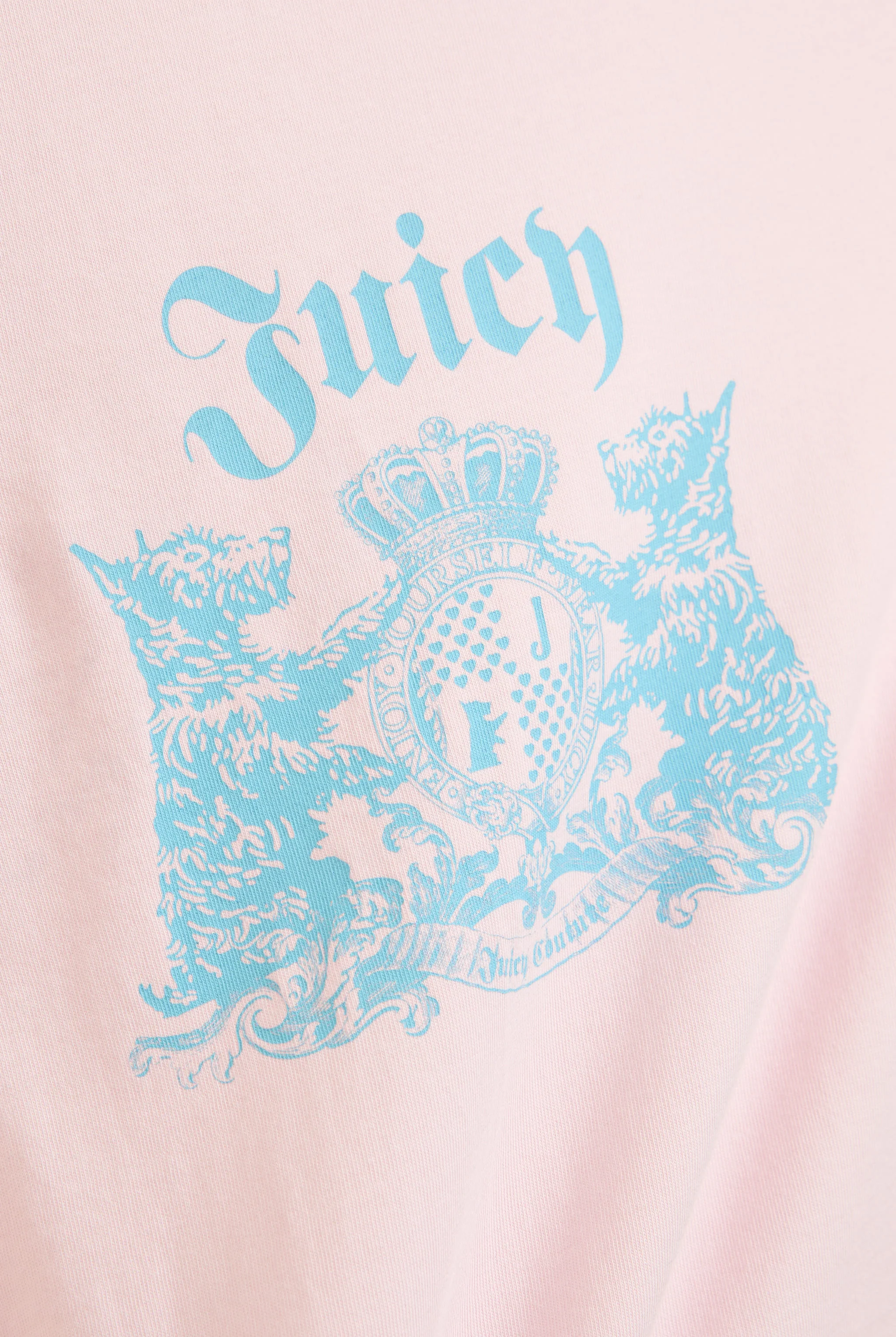 T-shirt Hilton Juicy Dog Crest lunga e aderente in jersey con logo stampato colore Rosa - Image 7