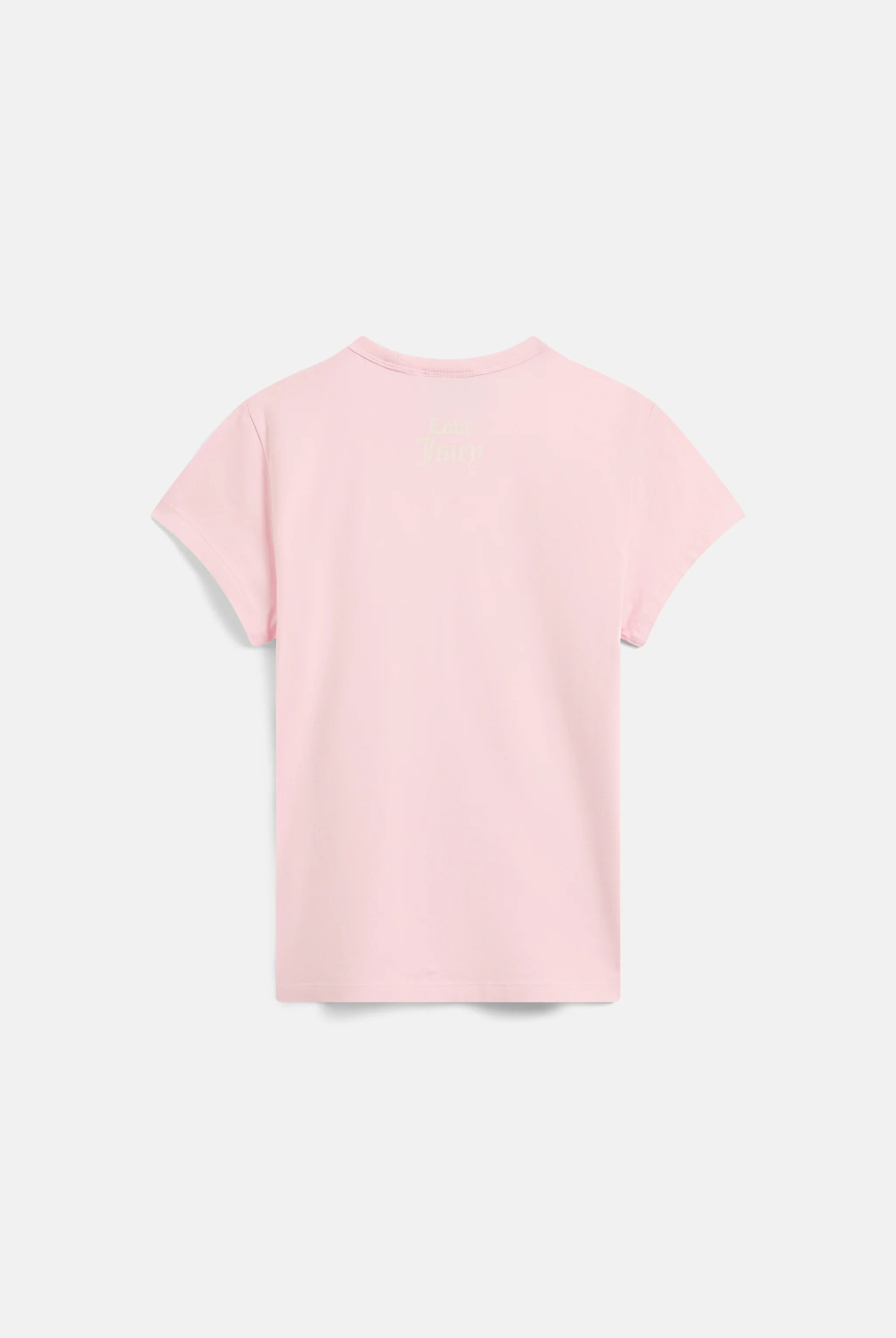 T-shirt in jersey con stampa 'JUICY-GIRL NEXT DOOR' frontale colore rosa - Image 2