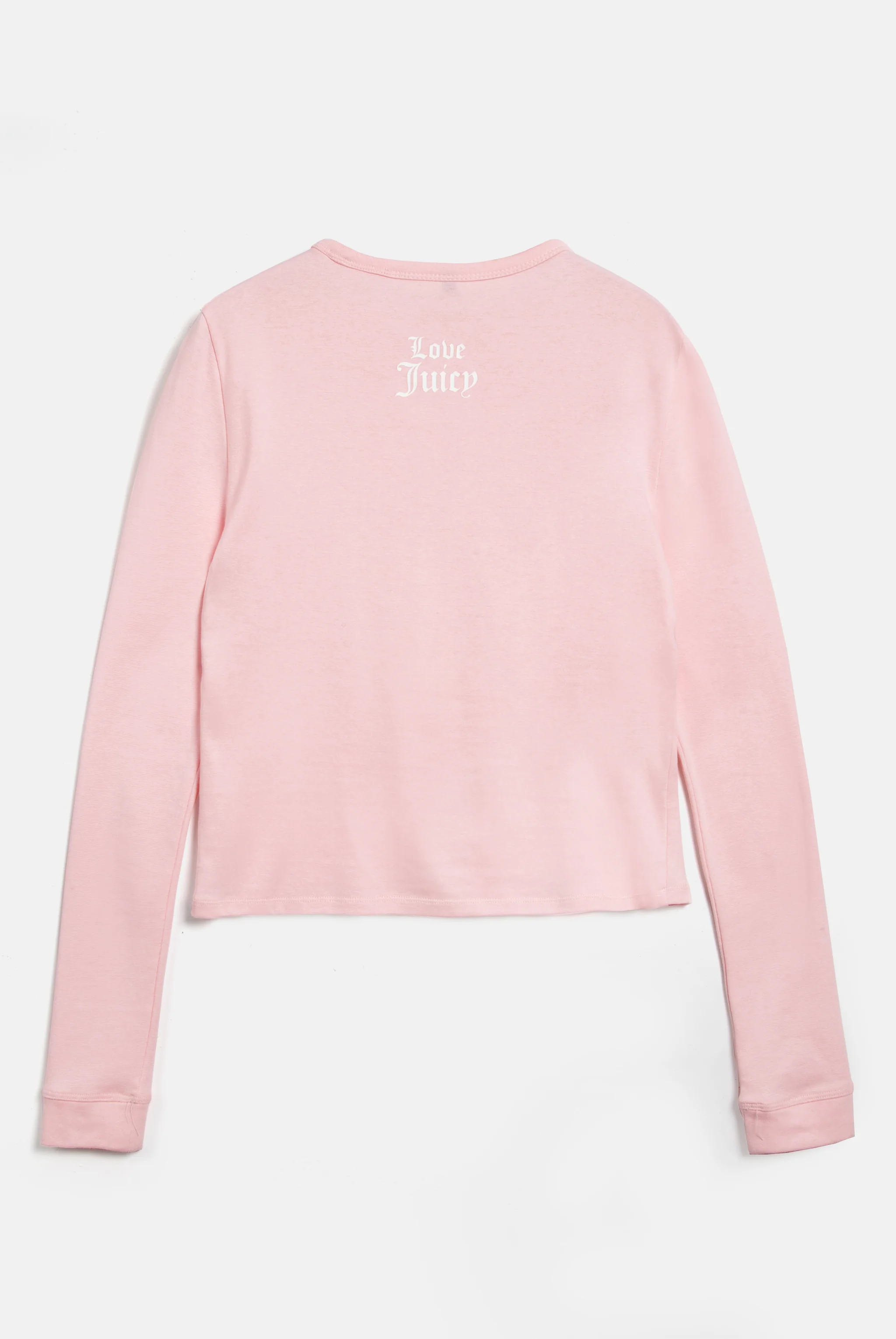 T-shirt Juicy a maniche lunghe in jersey con stampa lettering frontale colore Rosa - Image 2