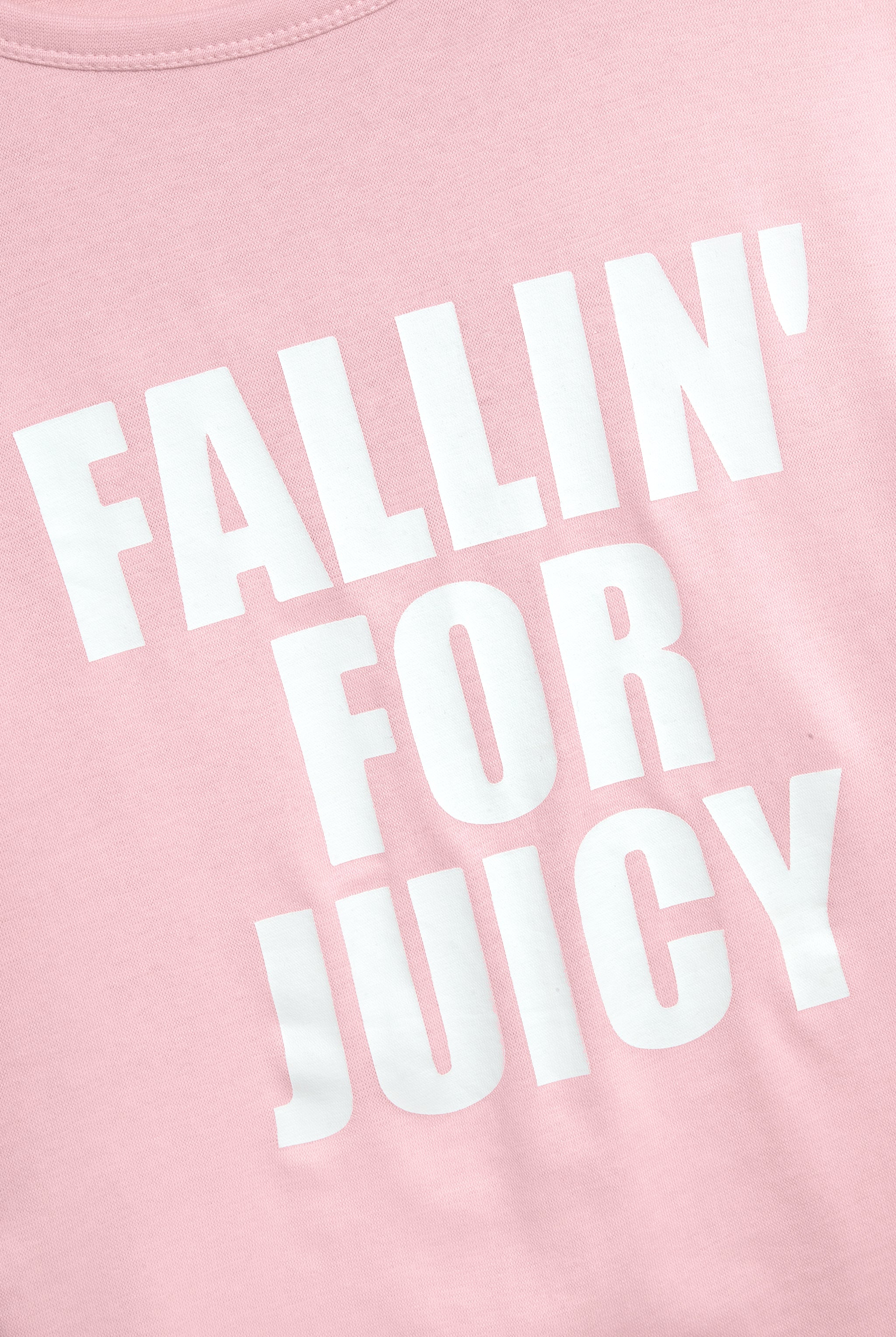 T-shirt Juicy a maniche lunghe in jersey con stampa lettering frontale colore Rosa - Image 4
