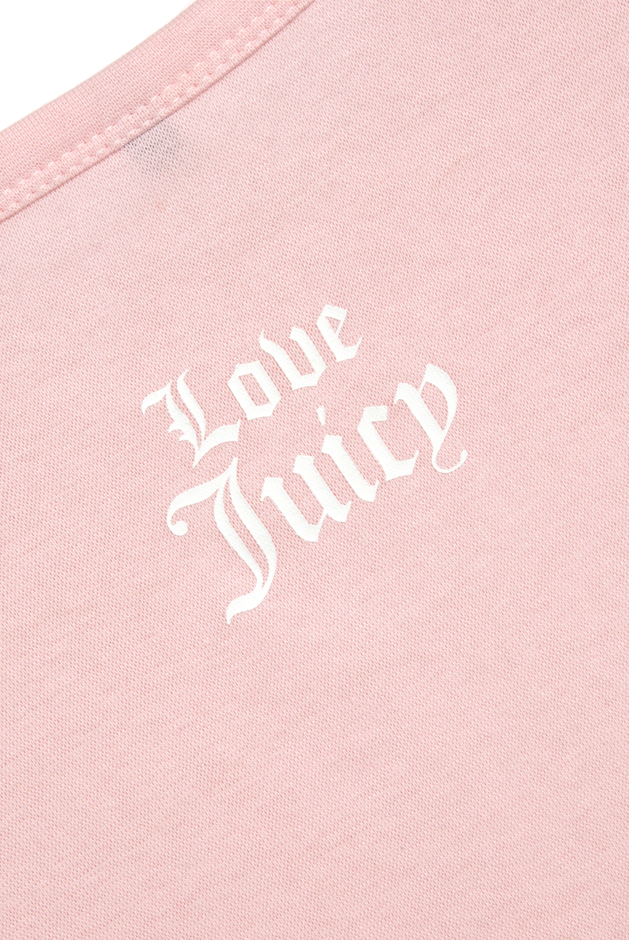 T-shirt Juicy a maniche lunghe in jersey con stampa lettering frontale colore Rosa - Image 5