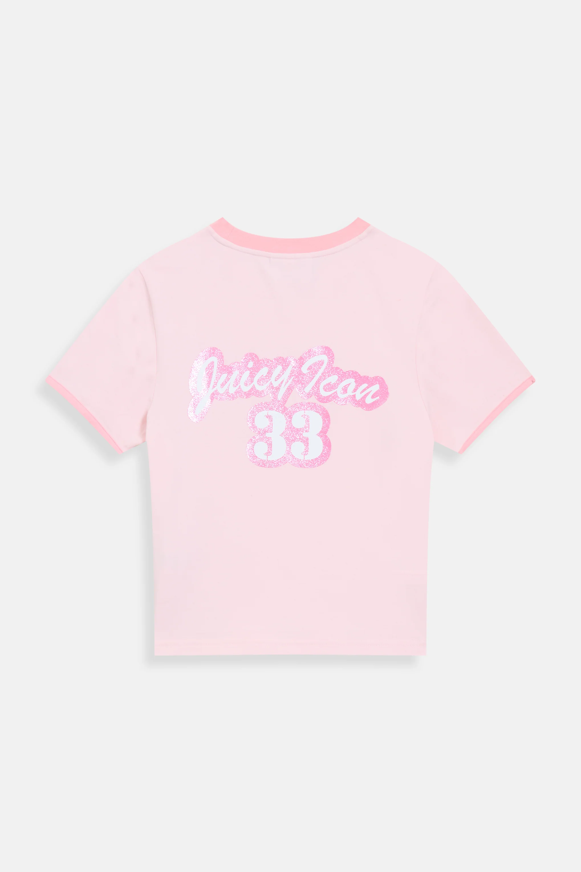 T-shirt Juicy in jersey con bande sulle spalle e stampa logo frontale colore Rosa - Image 2