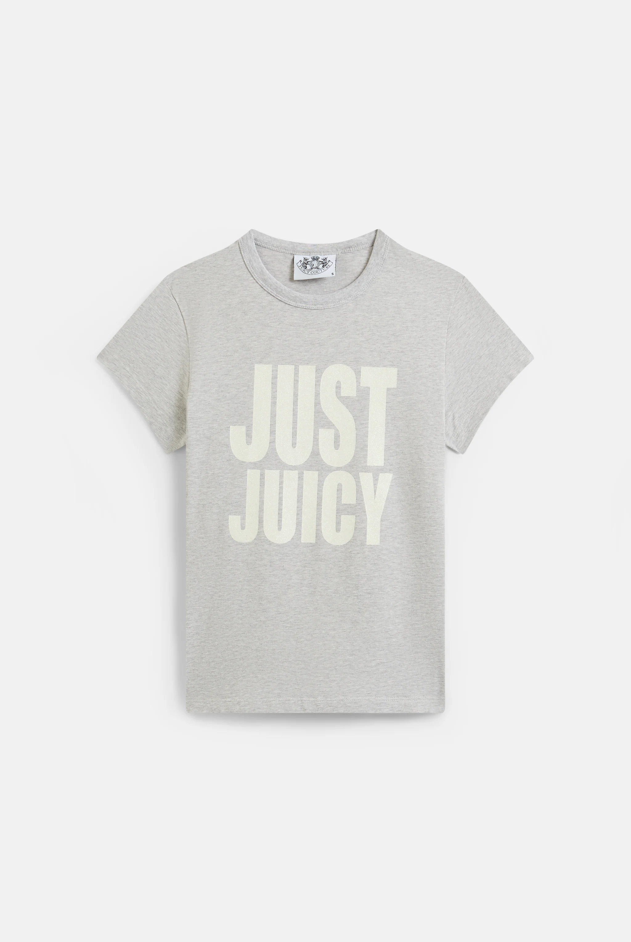 T-shirt Juicy in jersey con stampa lettering frontale colore Grigio