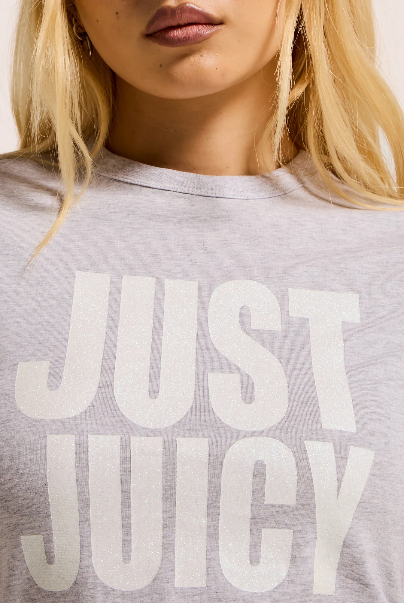 T-shirt Juicy in jersey con stampa lettering frontale colore Grigio - Image 4