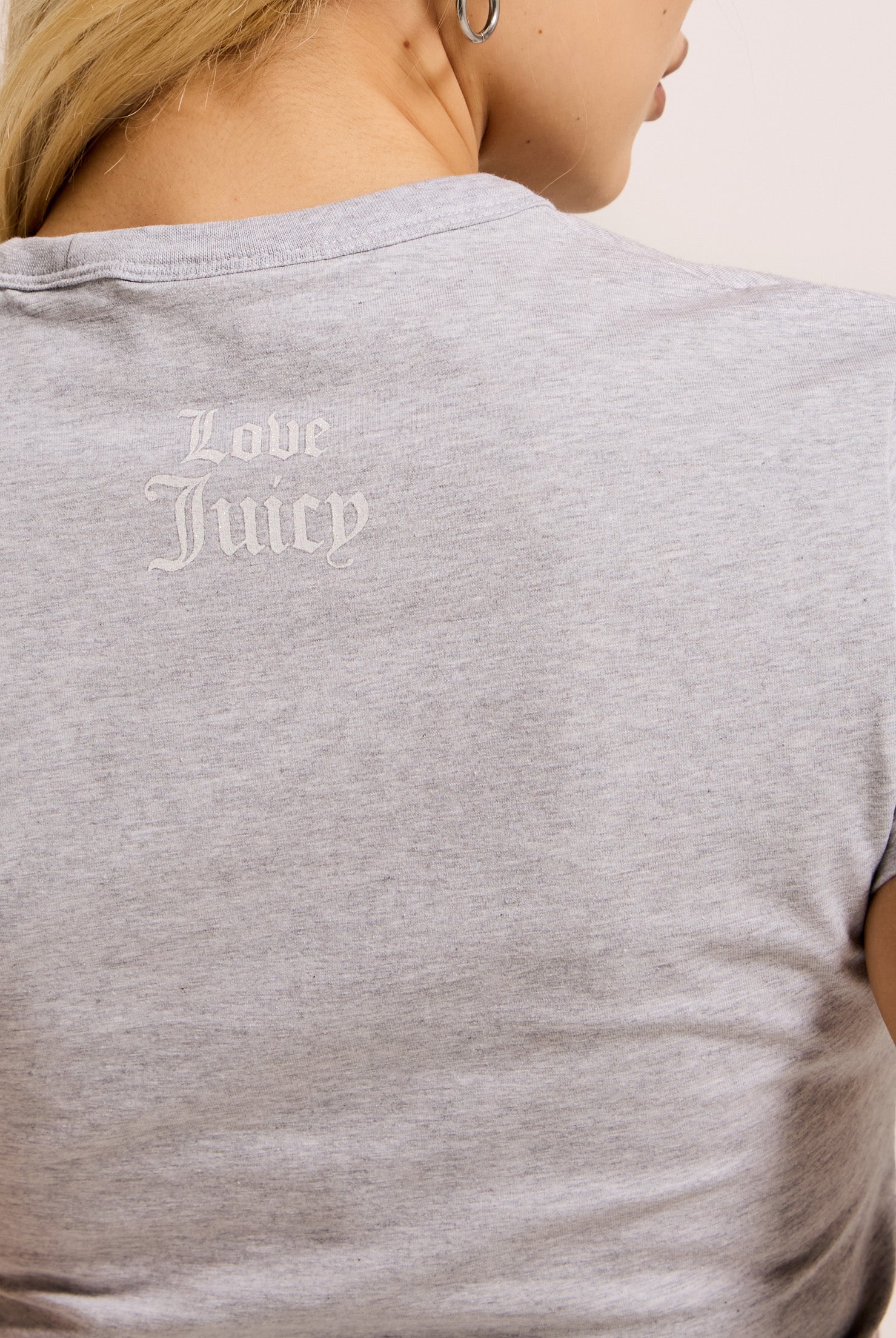 T-shirt Juicy in jersey con stampa lettering frontale colore Grigio - Image 6