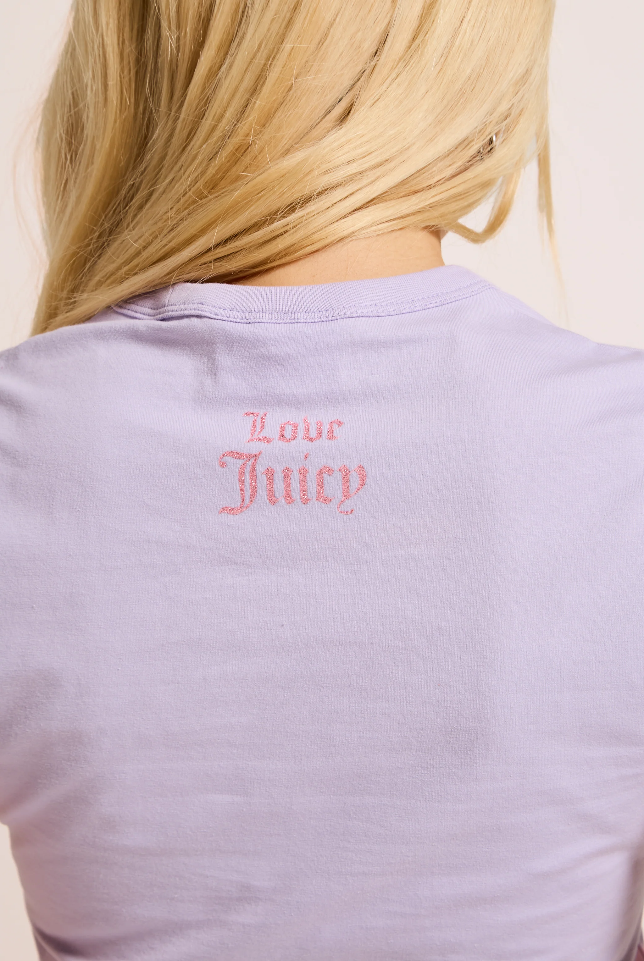 T-shirt Juicy in jersey con stampa lettering frontale colore Lilla - Image 5