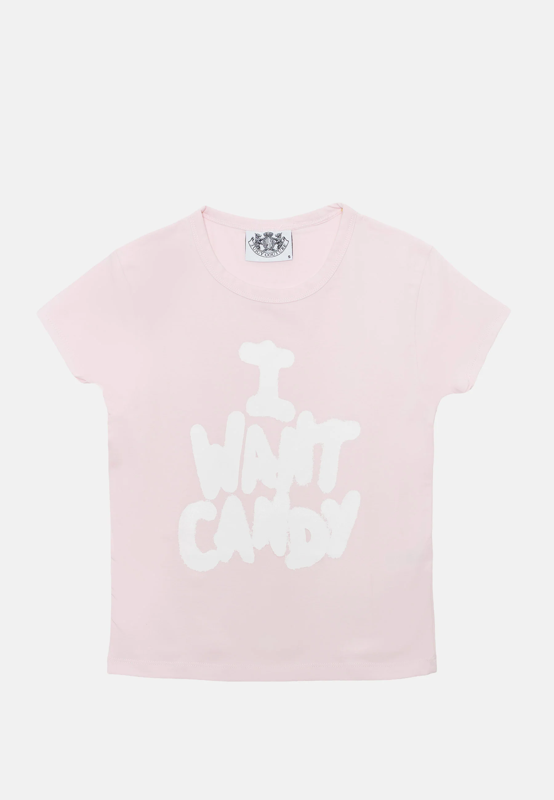 T-shirt Juicy in jersey con stampa lettering frontale colore Rosa