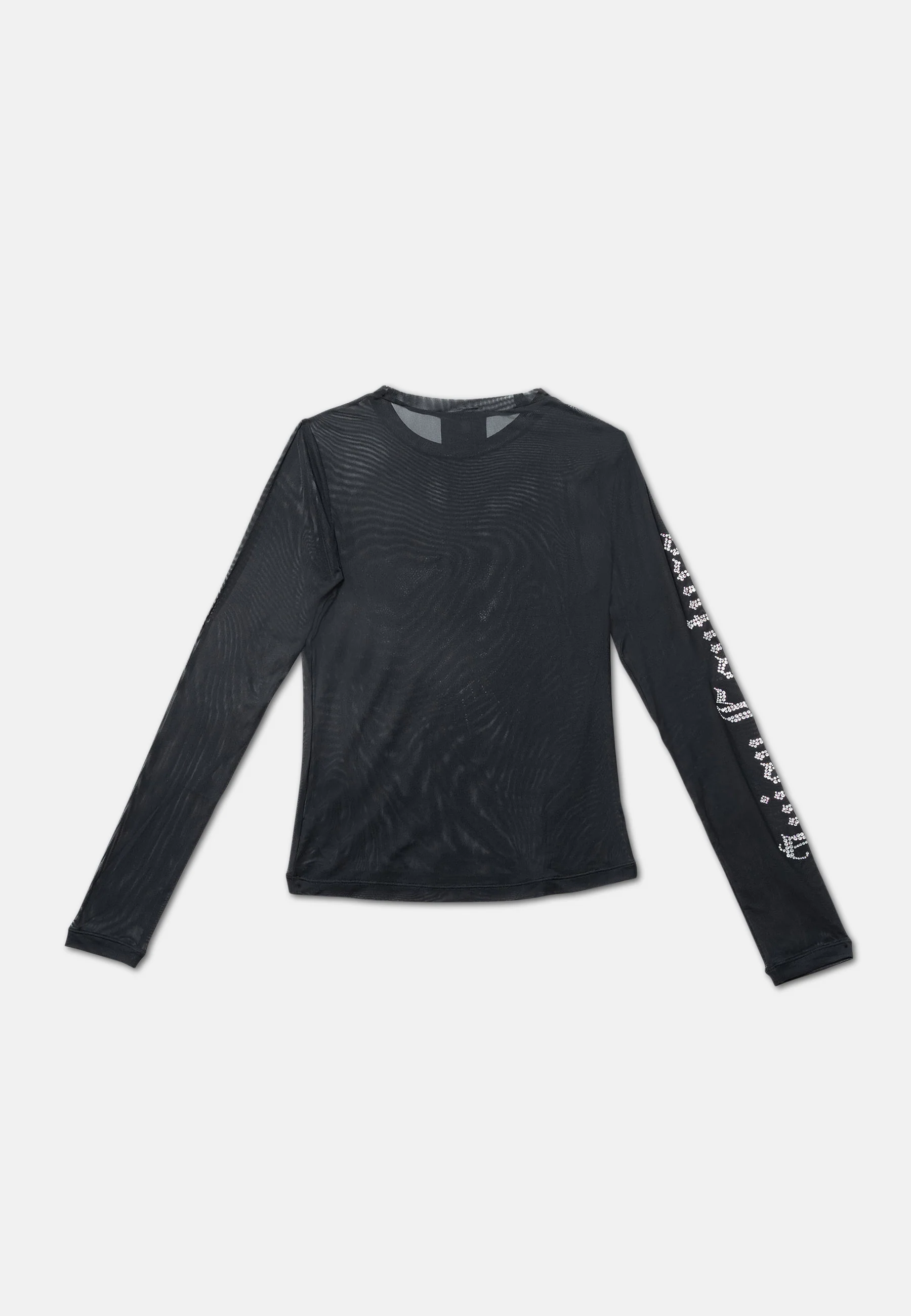 T-Shirt Nera  manica lunga con maxi logo Sacred Virgo - Image 2