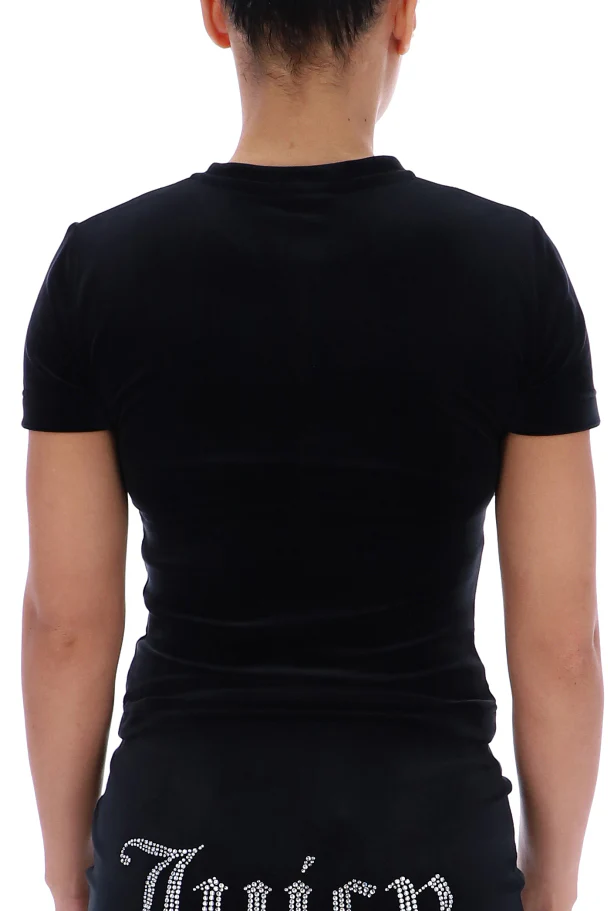 T-Shirt Taylor Nera con logo strass - Image 4