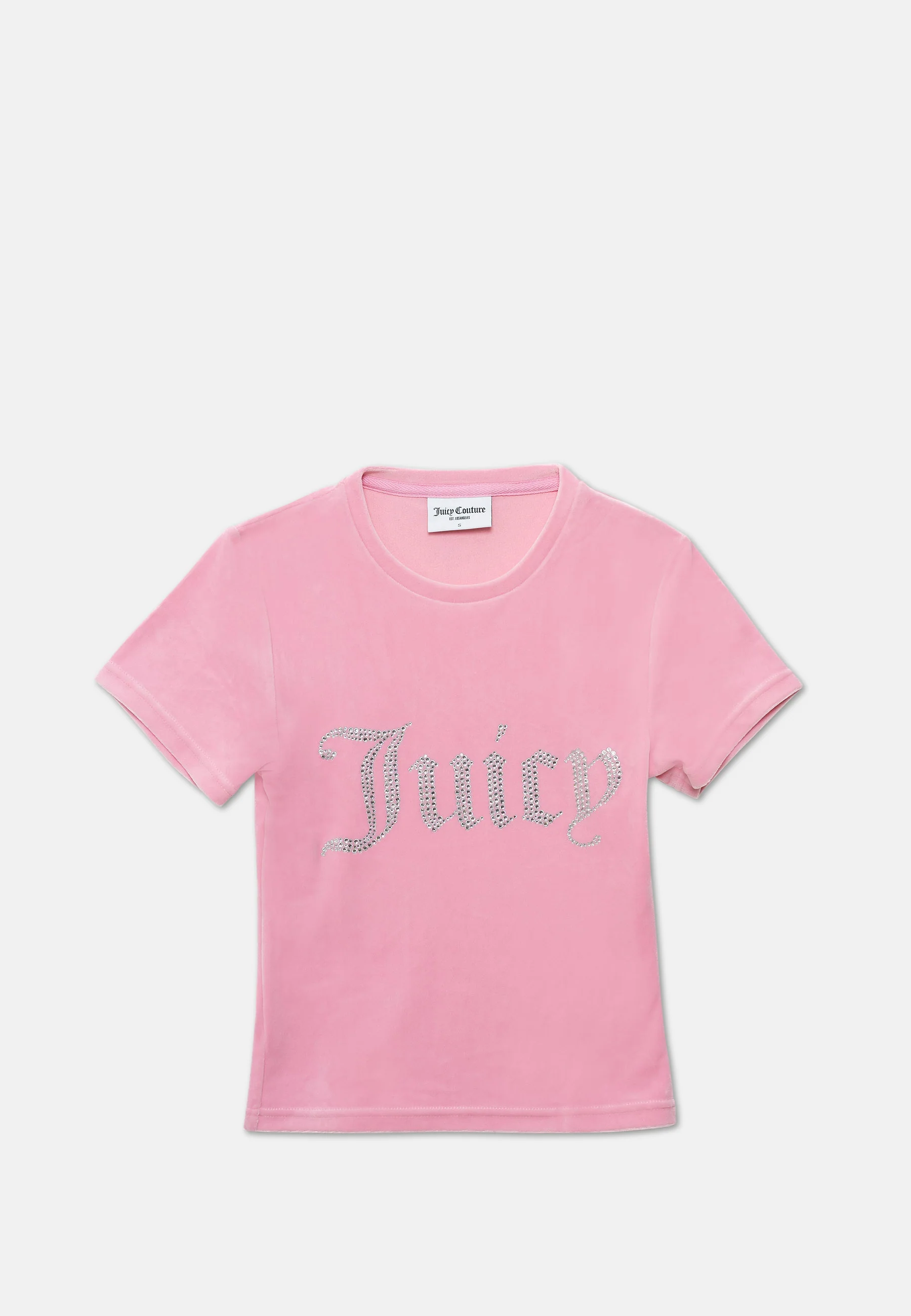 T-Shirt Taylor Rosa confetto con logo strass