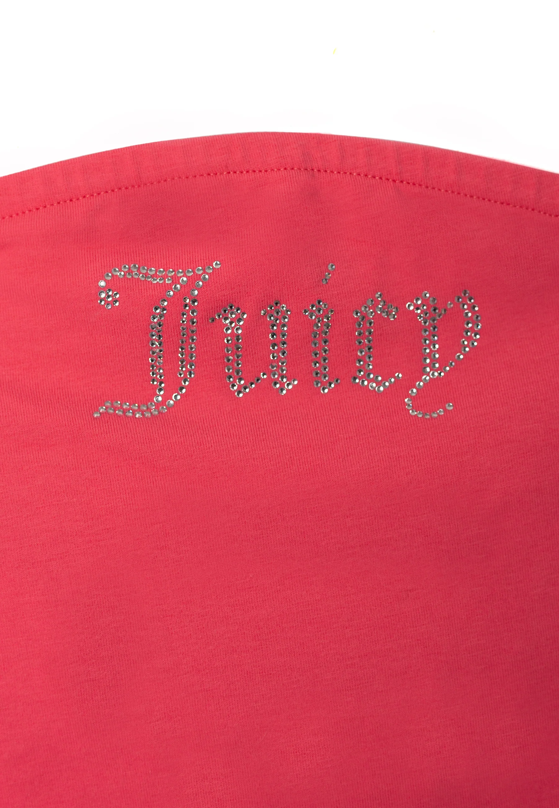 Top a fascia in cottone con logo in strass colore Rosa - Image 3