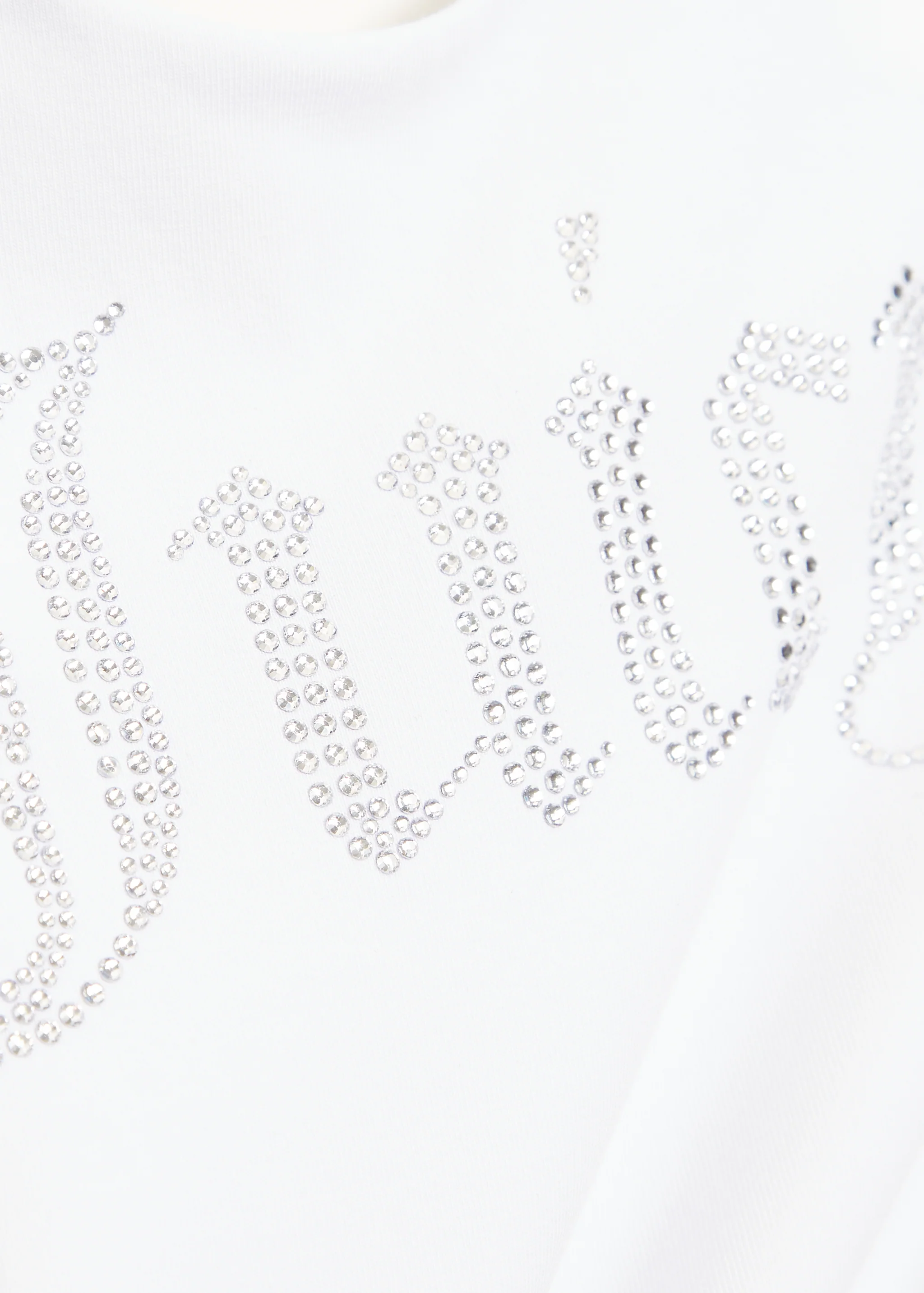 Top Halter Bianco con maxi logo strass - Image 5