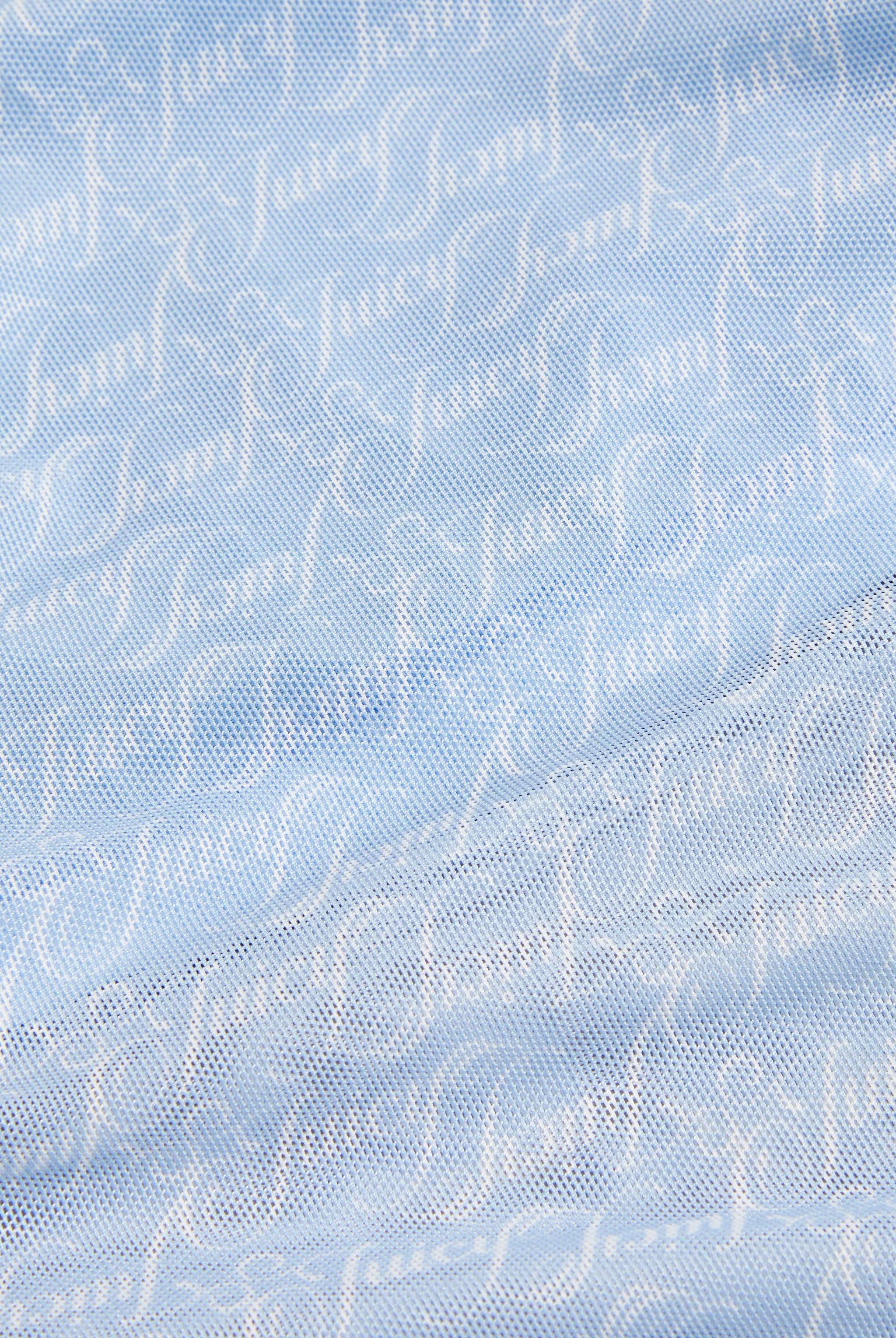 Top Juicy senza spalline in mesh stampato con motivo logo all over colore Azzurro - Image 7