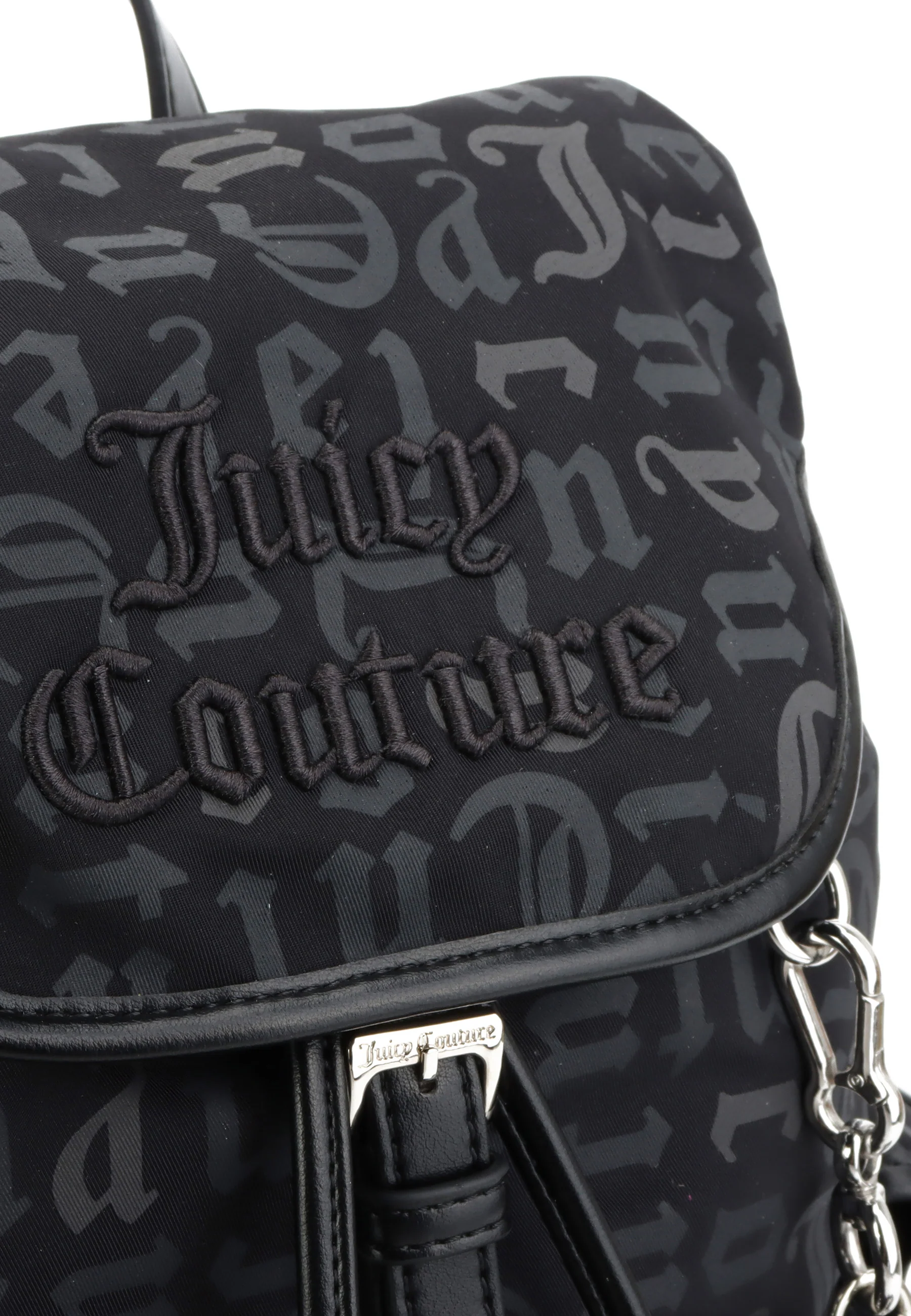 Zaino Carol con stampa monogram e catena con charm colore Nero - Image 5